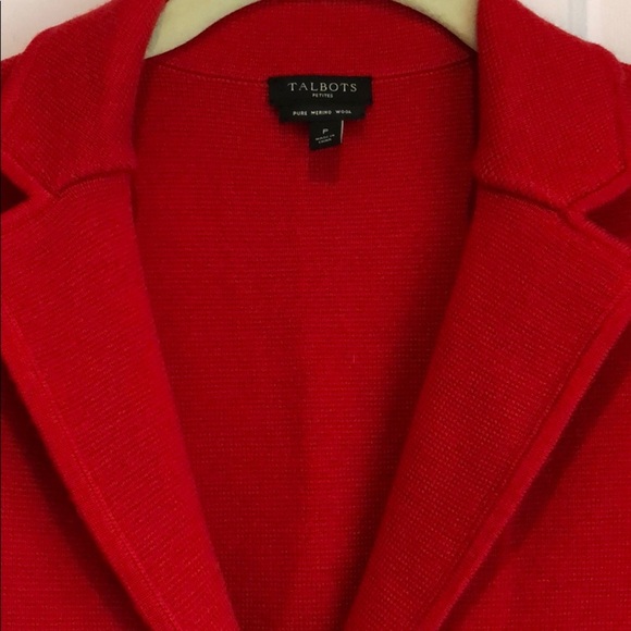 Talbots Red Wool Sweater Size P - Picture 2 of 4